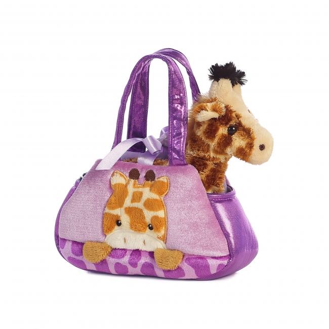 AURORA Fancy Pals gosedjur giraff i väska, 20 cm