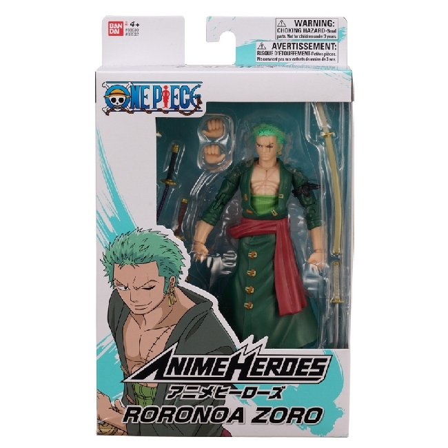 ANIME HEROES Once Piece-figur med tillbehör, 16 cm Roronoa Zoro