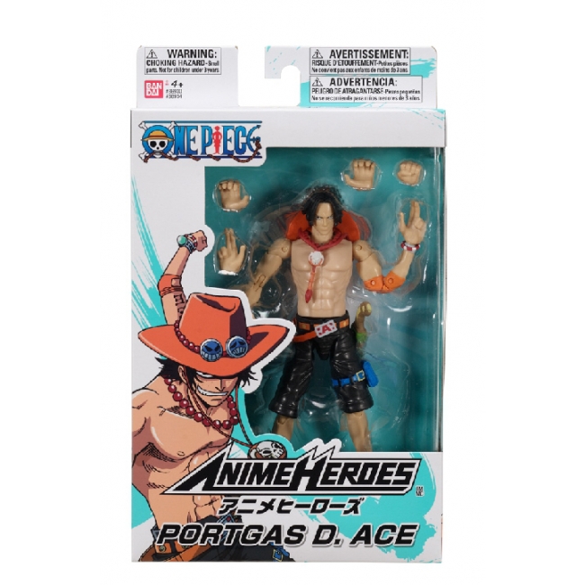 ANIME HEROES One Piece figur med tillbehör - Portgas D. Ace, 16 cm