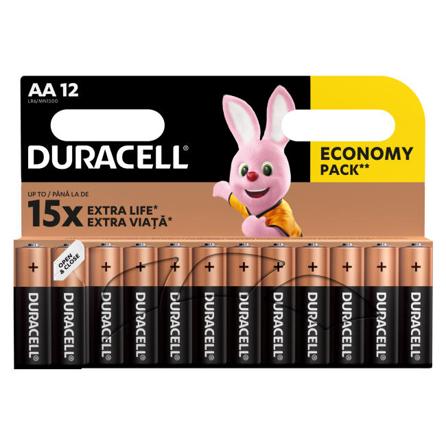 Duracell Batterier AA / MN1500 Ekonomiförpackning, 12 st