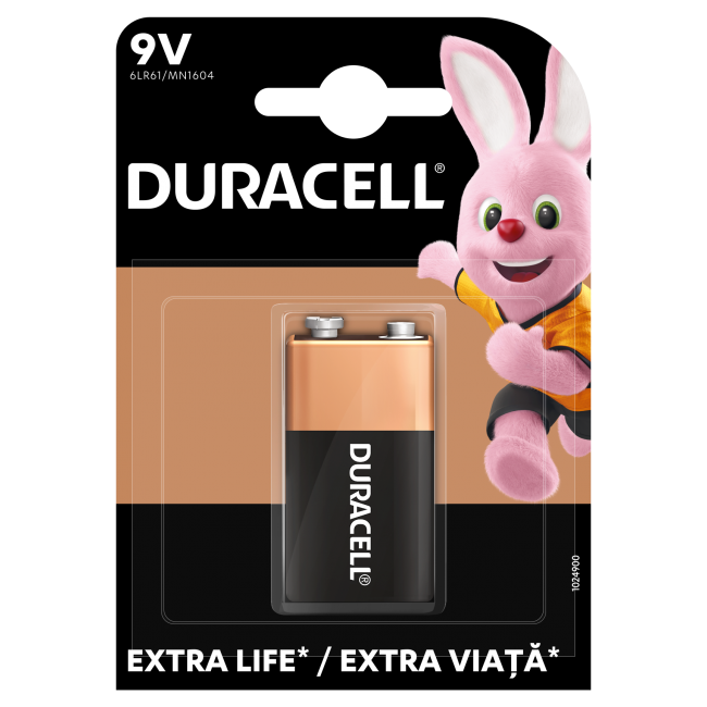 Duracell Batteri 9V / MN1604, 1 st