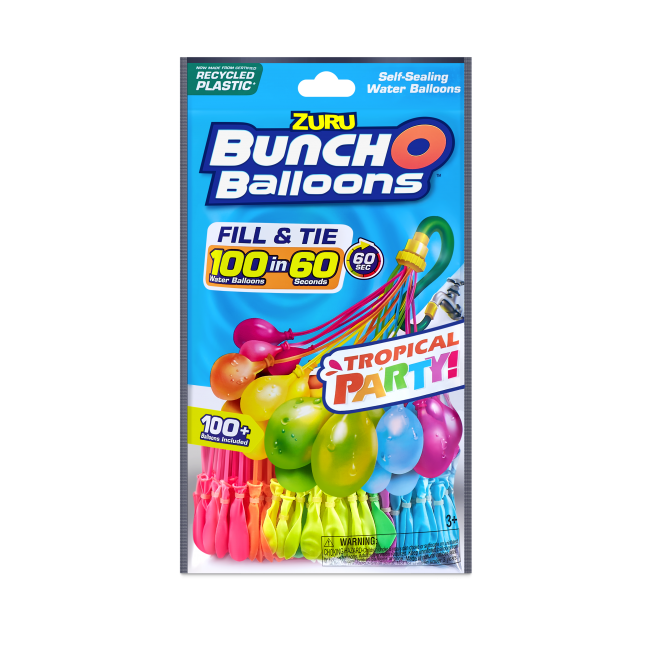 BUNCH O BALLOONS Vattenbomber Neon-splash 3-pack