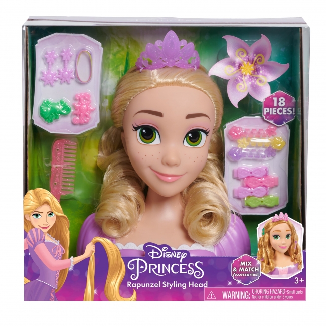 DISNEY PRINCESS Trassel - Rapunzel stylinghuvud med 18 tillbehör