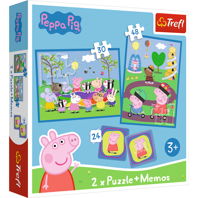 TREFL PEPPA PIG pussel set with memo cards