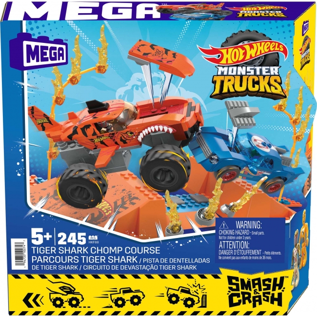 MEGA HOT WHEELS Monster Truck-byggleksaker, Tiger Shark