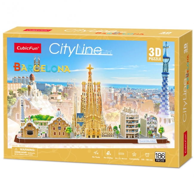 CUBICFUN 3D-pussel Stadslinje Barcelona