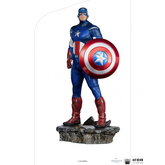 IRON STUDIOS Figur Avengers: Captain America (Slaget om New York), konst skala 1/10