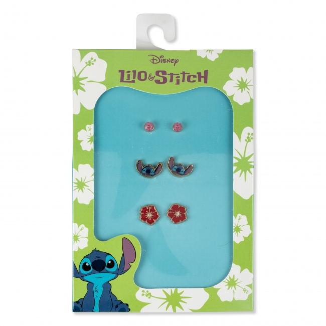 DISNEY uppsättning örhängen Lilo & Stitch 3 par