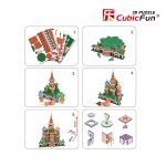 Puzzle 3D CubicFun Cathédrale Saint-Basile - L519H, Papier Carton, Neuf