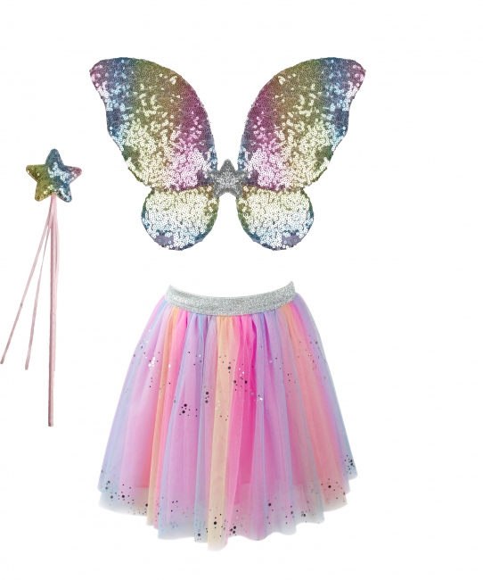 sachin and babi light blue dress Fairy Blooms Deluxe Dress & Wings