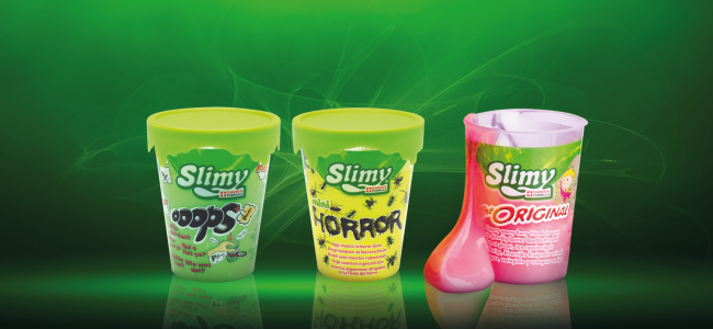 SLIMY Tasse originale de 80 g de couleur surprise – Original Slimy Slime, le classique parmi les masses de jeu, naturellement sûr et sûr plaisir de jeu pour les enfants (jouets à