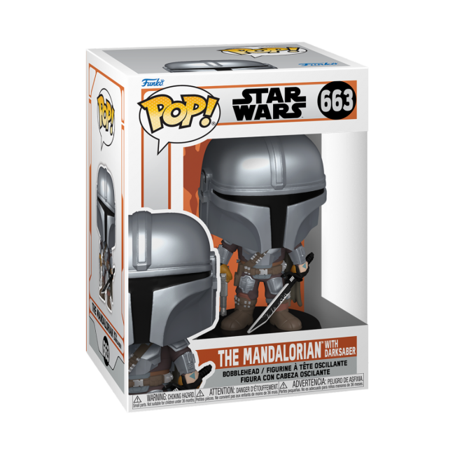 FUNKO POP! Vinyl Figure: The Mandalorian Mando w/Darksa XS