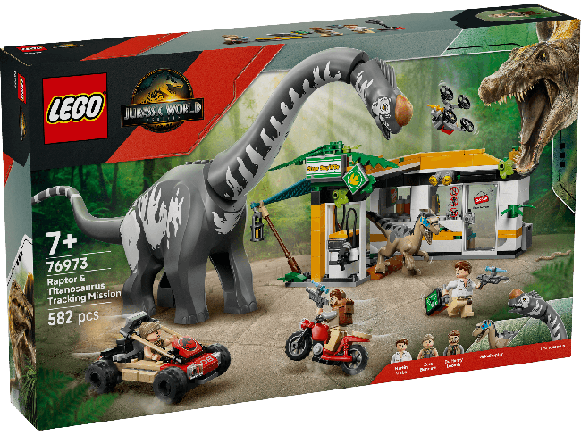 LEGO Jurassic World Raptor Titanosaurus Tracking Mission 76 XS