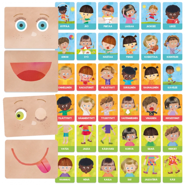 Headu Flashcards Montessori Emotions et Actions 1-4 Ans 