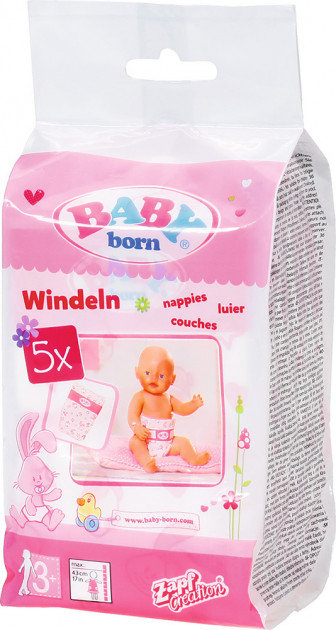 BABY BORN Nappies Shrinked, 5 pcs, XS Leksaker